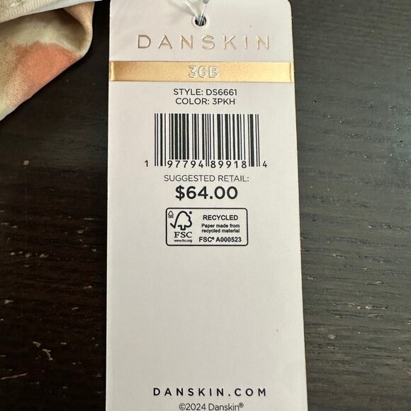 NWT - Danskin Intimates Bra Womens 36B DS6661 Sleek Smooth Pushup - Picture 2 of 3